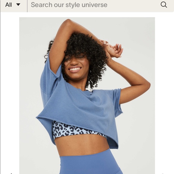 aerie Tops - aerie OFFLINE Cropped Crewneck T-Shirt